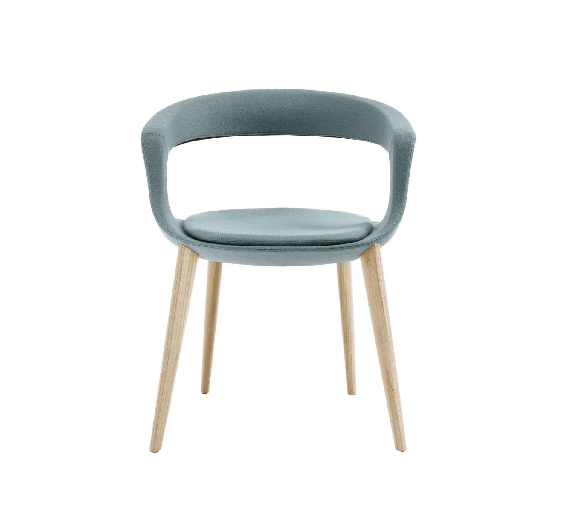 Sedia con gambe Velvet - vista frontale