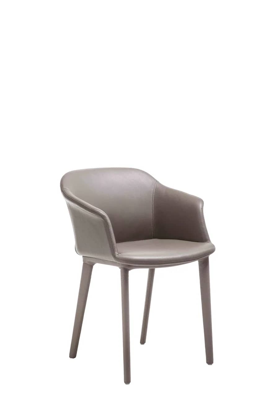 Sedia imbottita con gambe ricoperte Celine - vista frontale