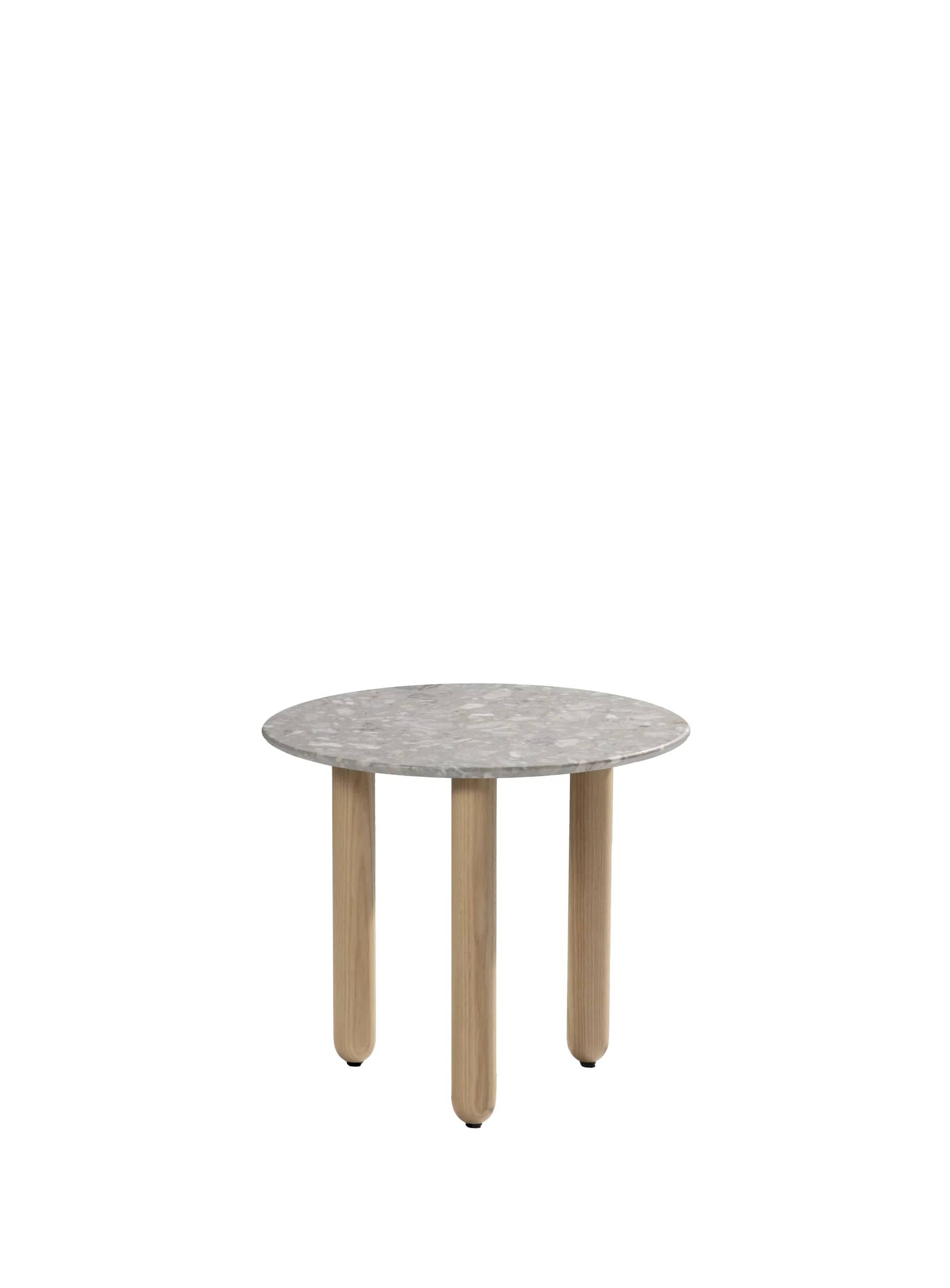 Tavolino con tre gambe Dune - vista frontale