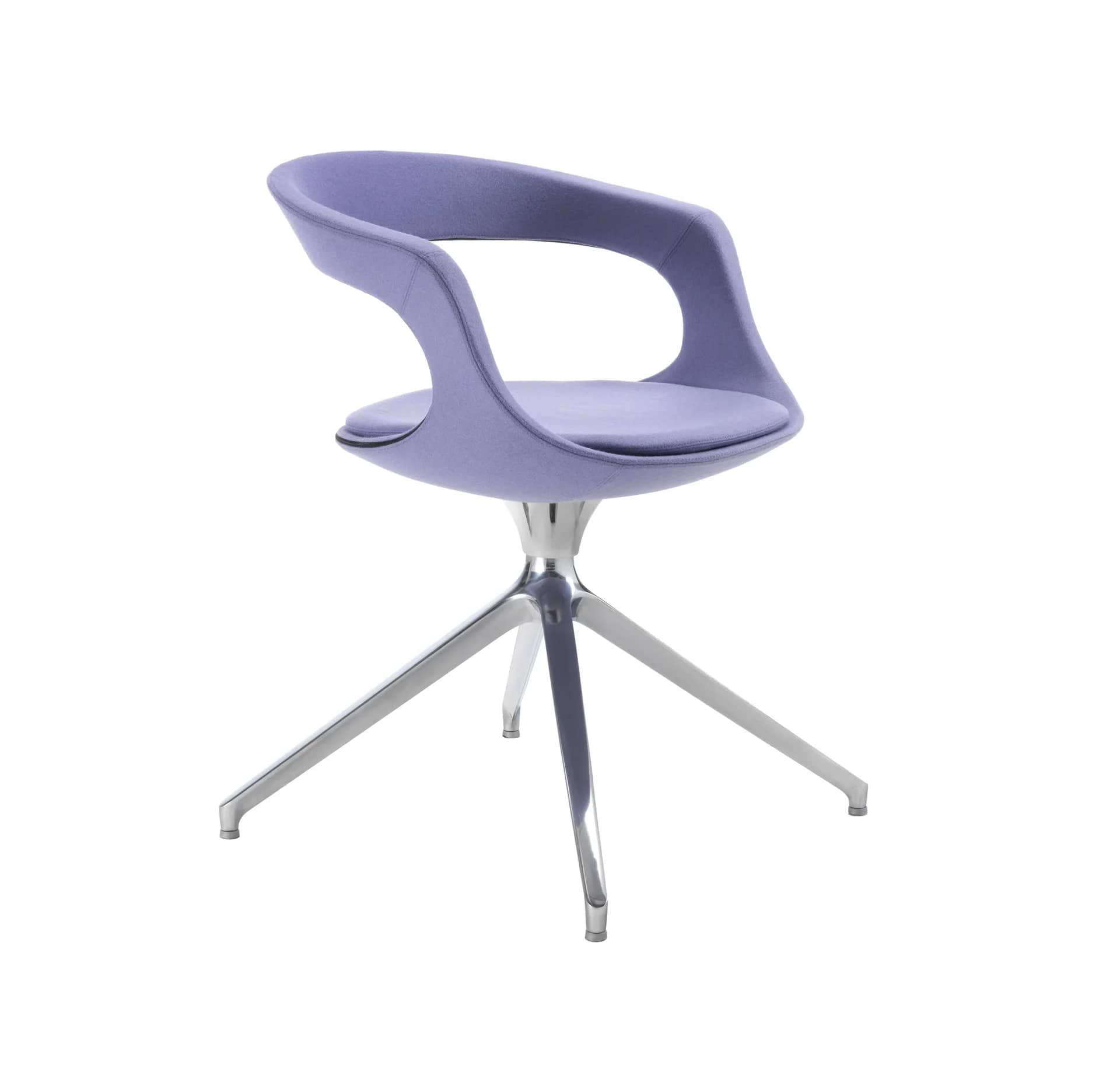 Sedia con base girevole Velvet - vista tre quarti