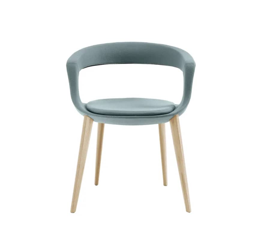 Sedia con gambe Velvet - vista frontale