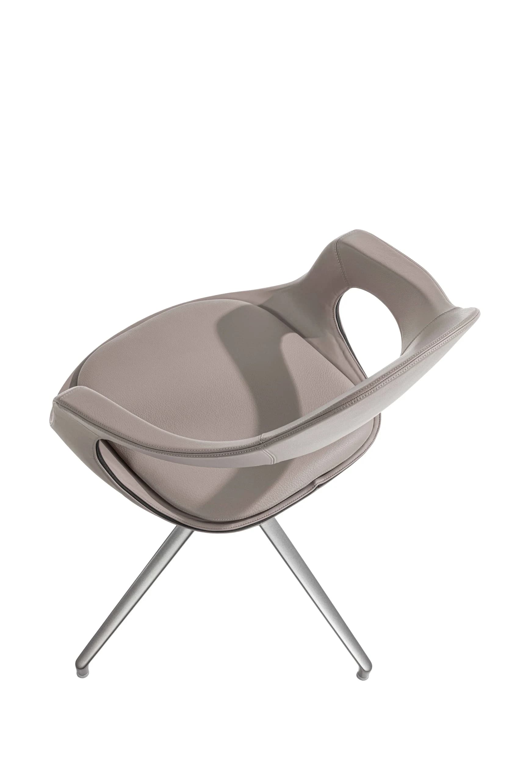Sedia con schienale base girevole Velvet - vista dall’alto