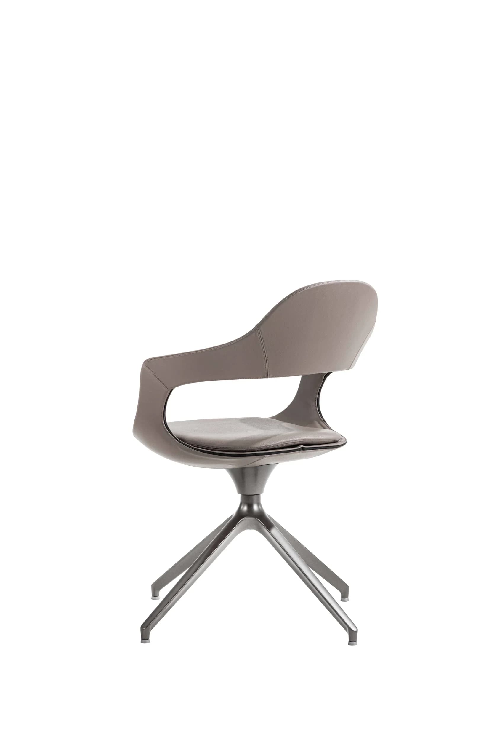 Sedia con schienale base girevole Velvet - vista posteriore