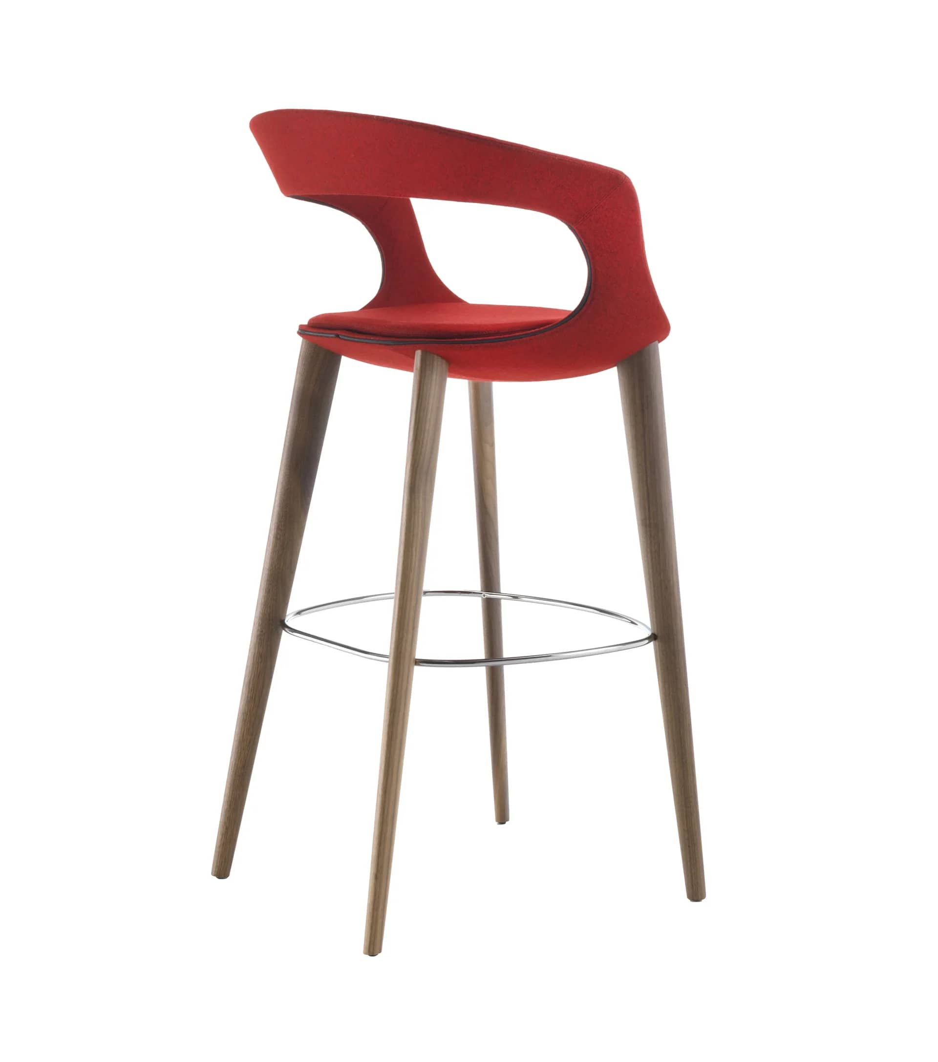 Sgabello con gambe Velvet - vista posteriore